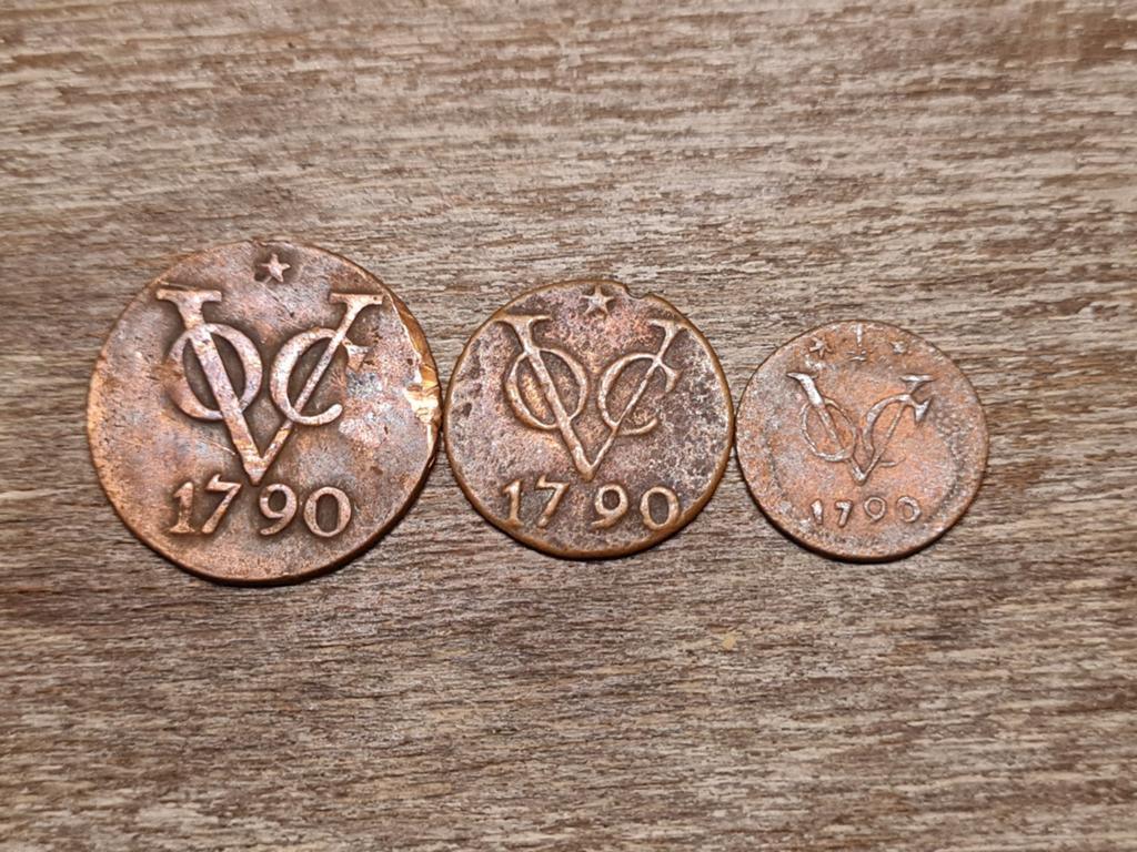 Set VOC-duiten (#7) halve, hele en dubbele duit, Ophalen of Verzenden