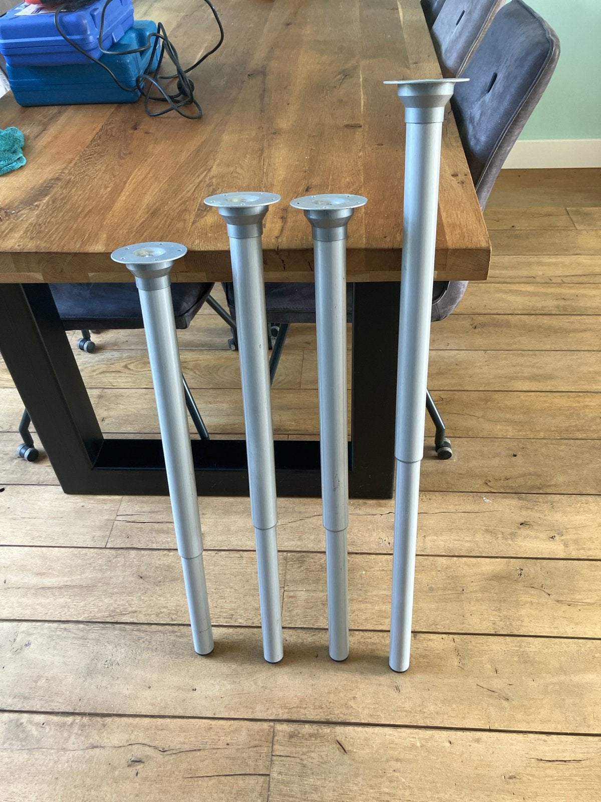 Ikea tafelpoten verstelbaar 80-102 cm, Tafelpoot, Gebruikt, 50 tot 100 cm, Ophalen of Verzenden