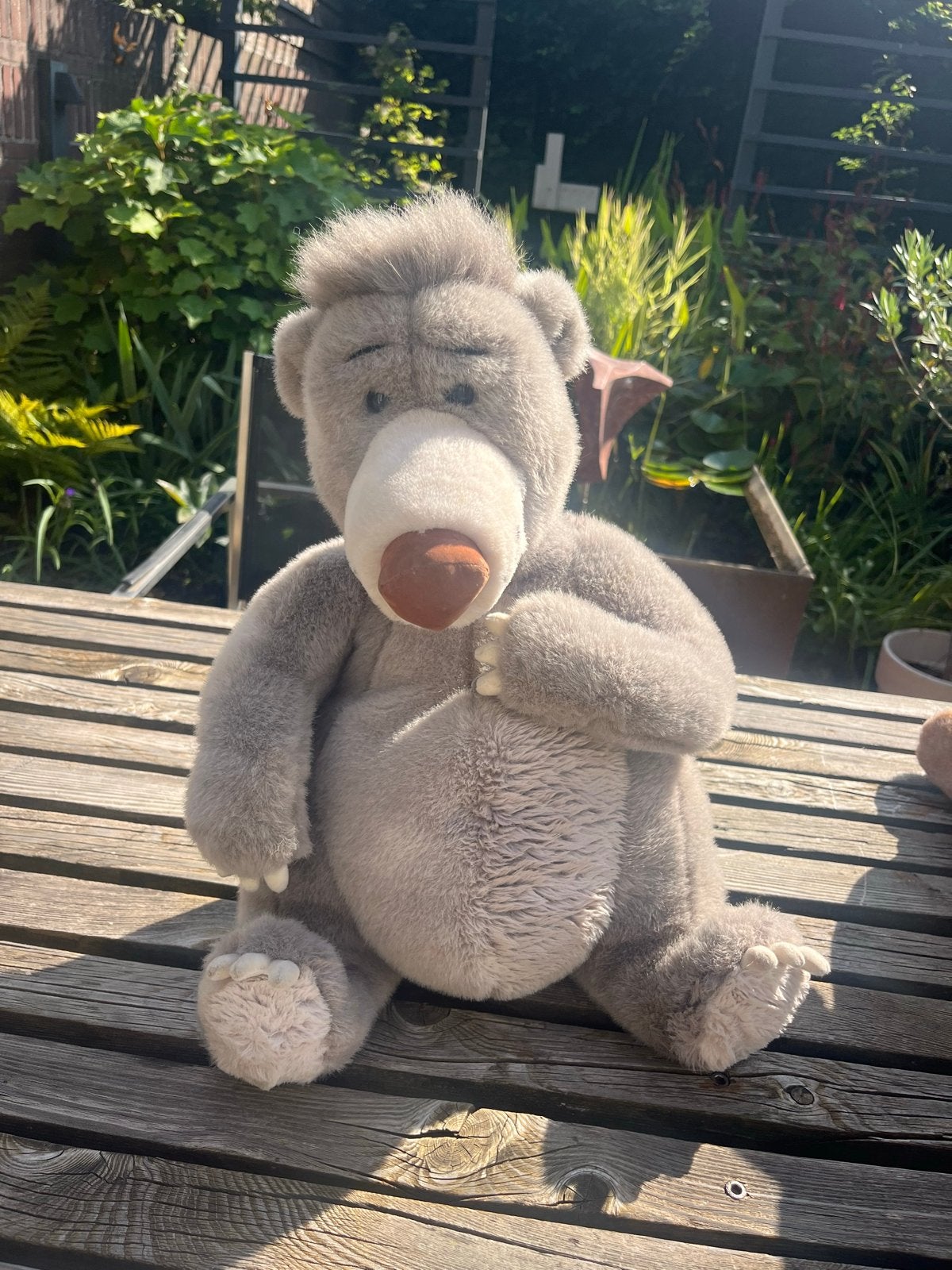 Baloo de Beer Knuffel - Jungle Boek Disney, Disney, Beer, Grijs, Ophalen of Verzenden