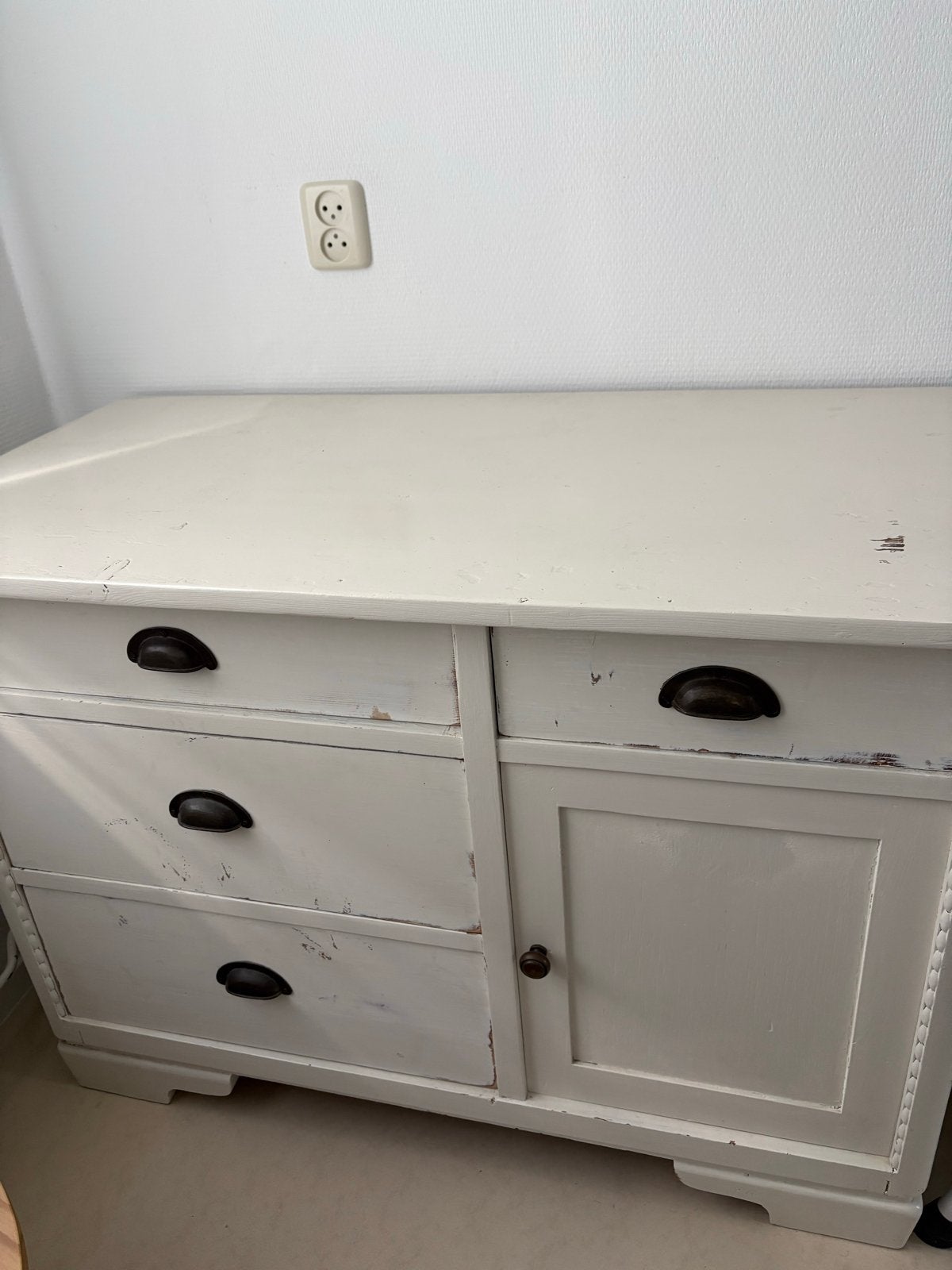 Antieke commode met lades en kastje, Antiek en Kunst, Ophalen of Verzenden