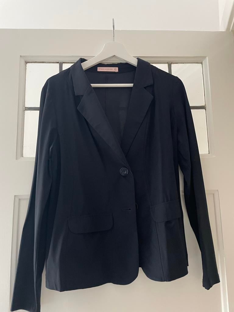 Studio Anneloes Blazer travelstof blauw Maat XL, Kleding | Dames, Blauw, Maat 42/44 (L), Ophalen of Verzenden, Jasje