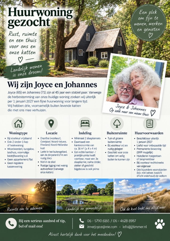 Huurwoning gezocht......