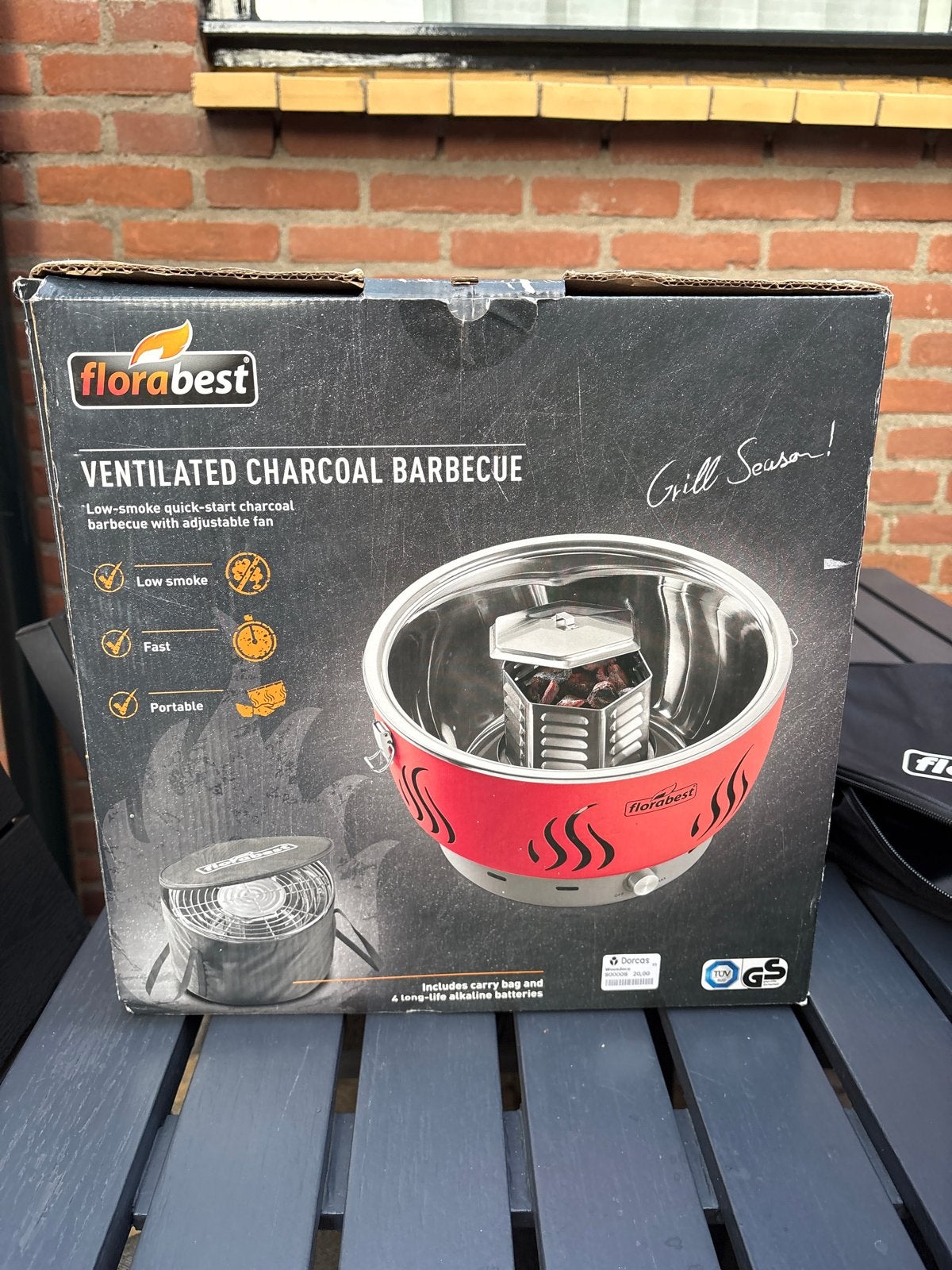 Florabest Geventileerde Houtskool Barbecue, Tuin en Terras, Ophalen, Zo goed als nieuw