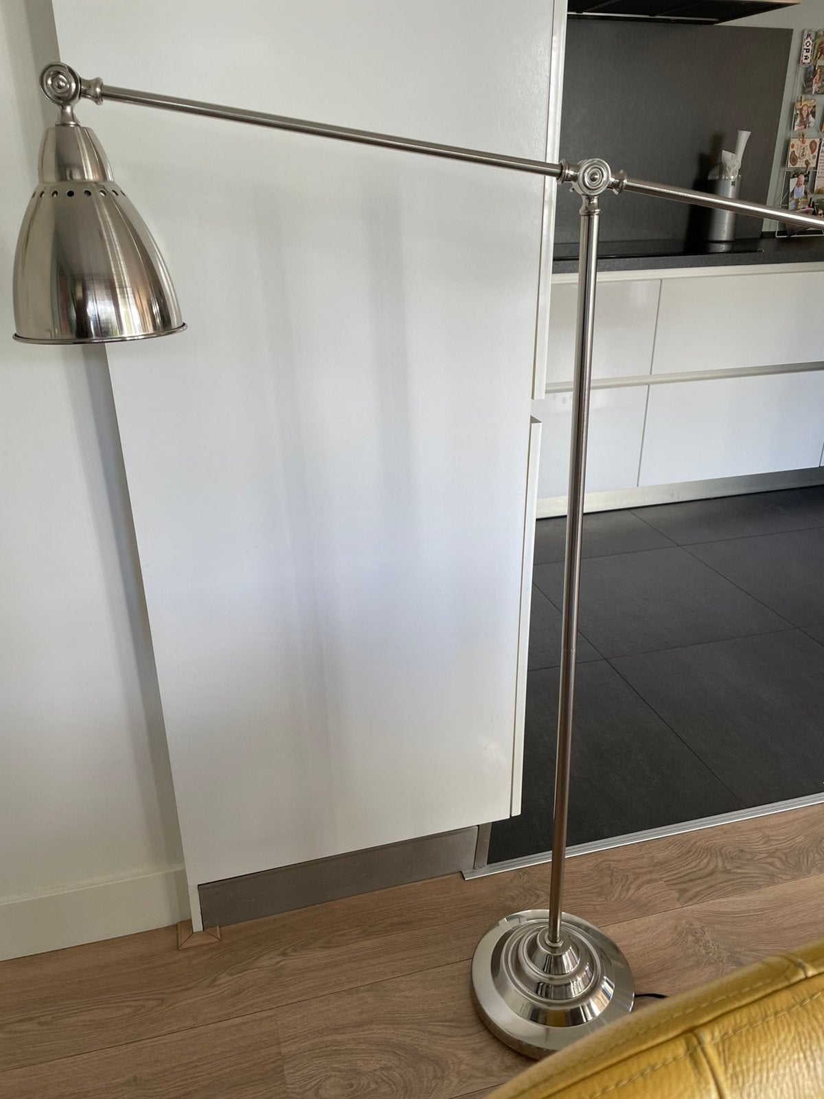 Vloerlamp zilver, Ophalen, Zo goed als nieuw, 150 tot 200 cm