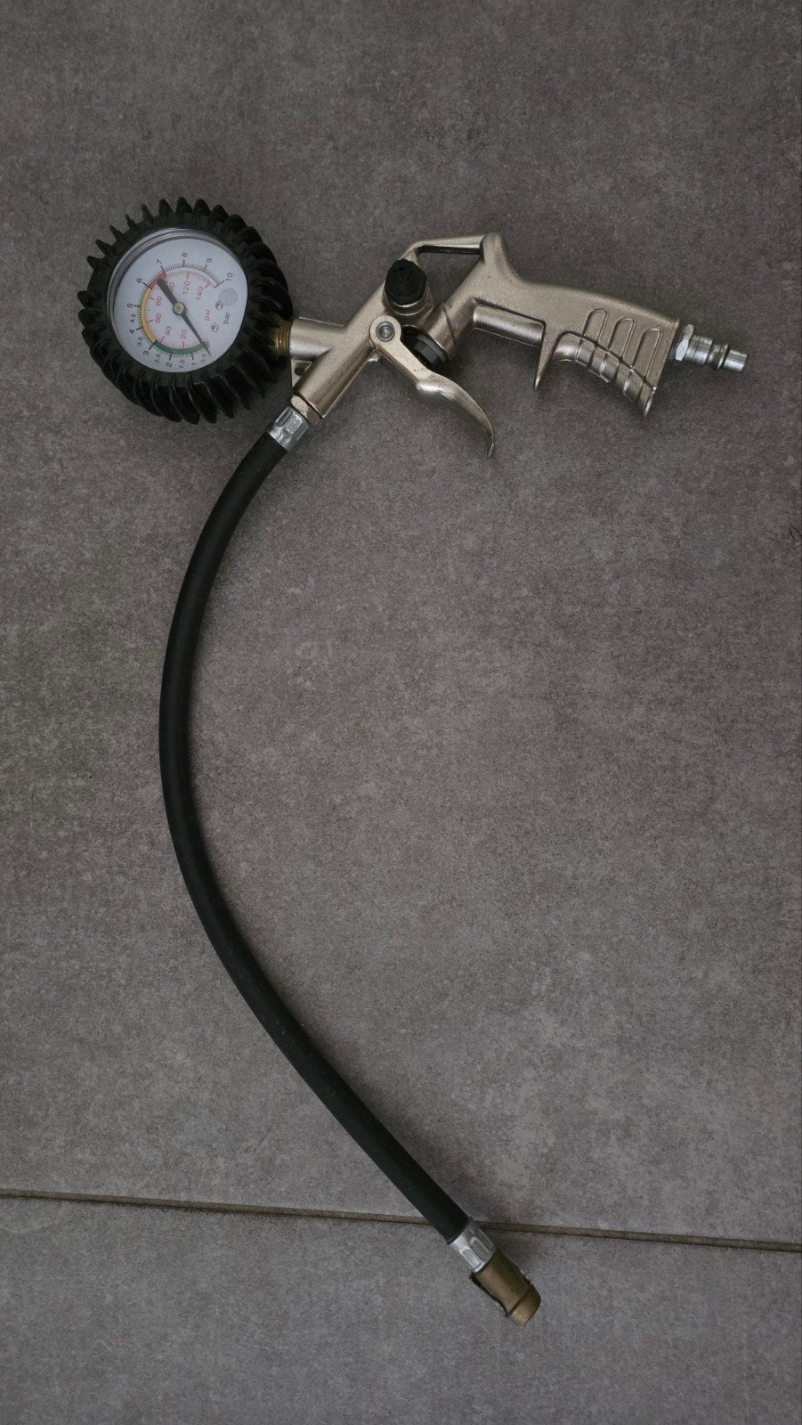 Compressor opzetstuk met meter voor banden oppompen, Doe-het-zelf en Verbouw, Ophalen of Verzenden, Zo goed als nieuw, 6 tot 10 bar
