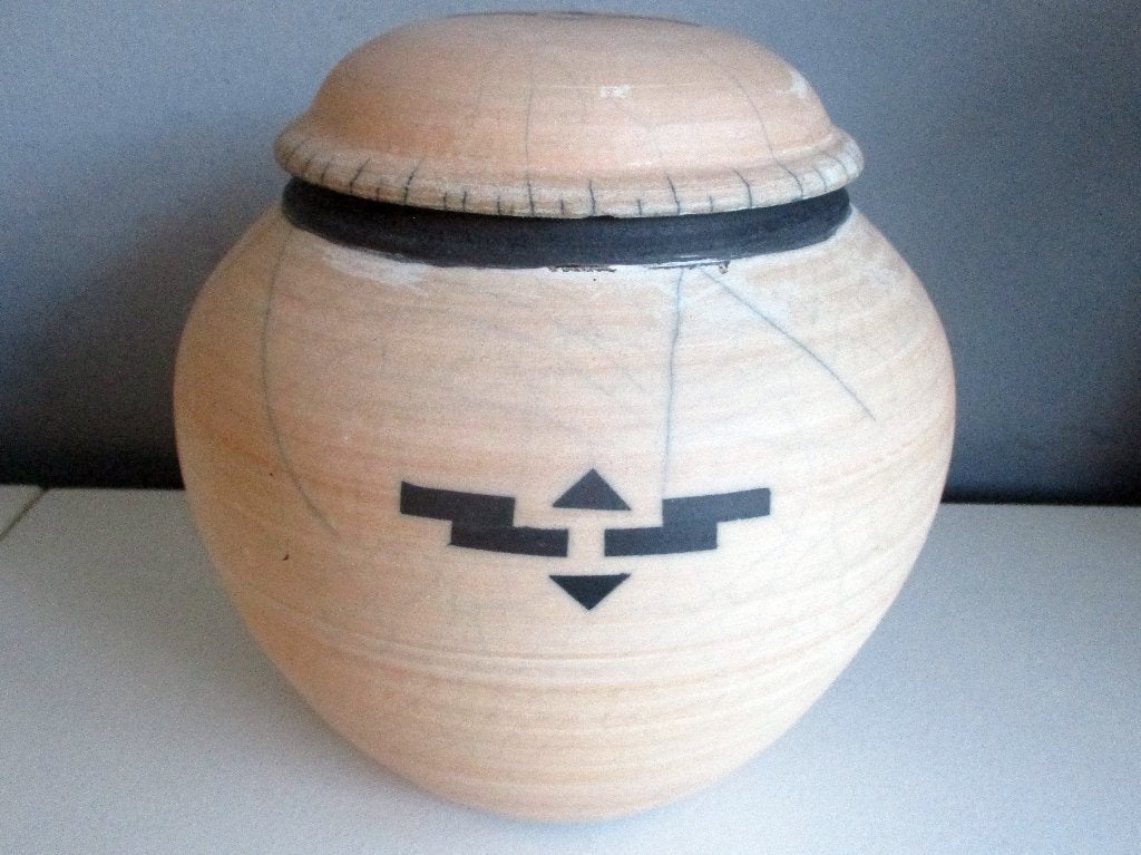 Raku urn schaal en vaas, Ophalen of Verzenden