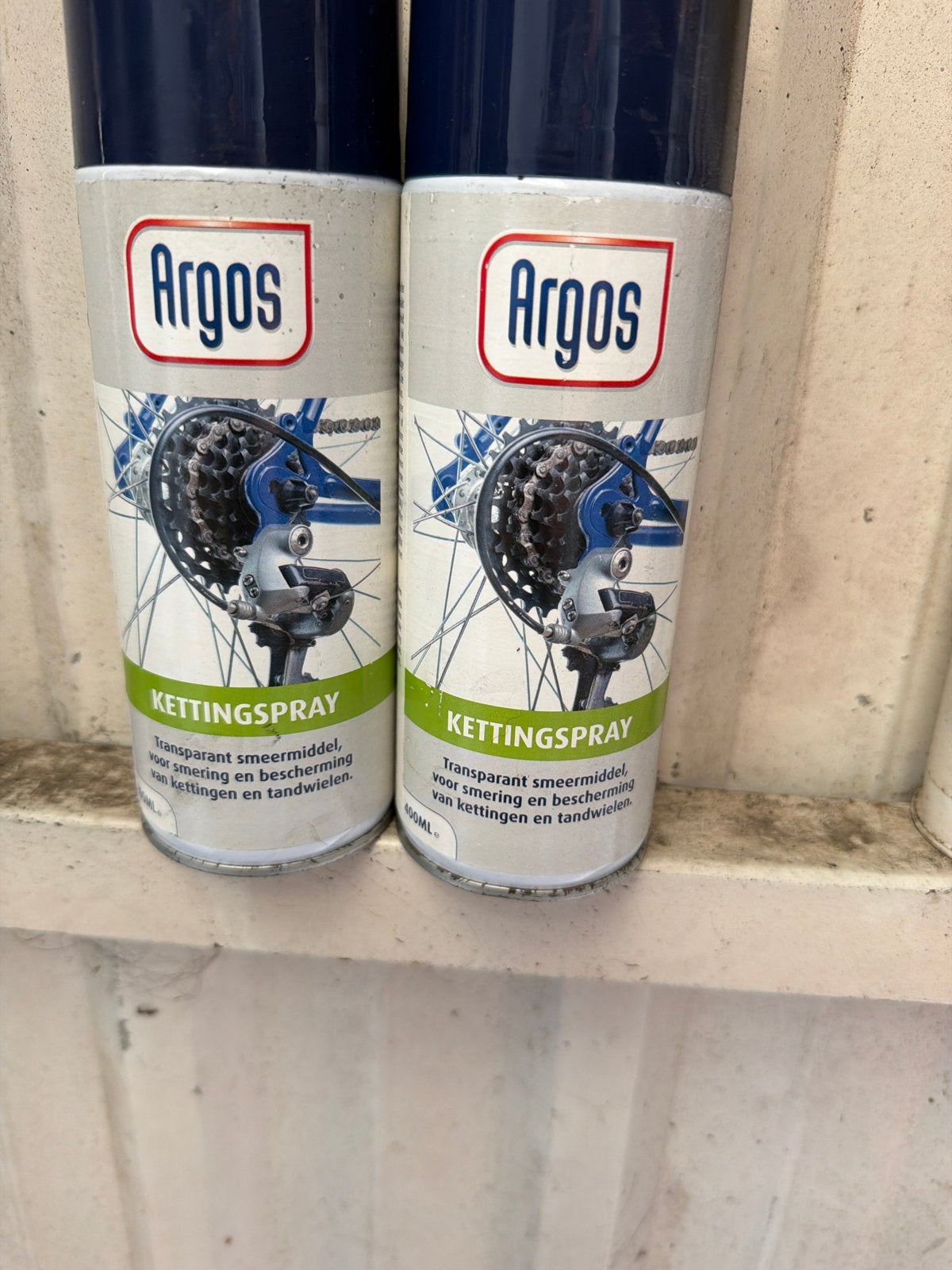 Kettingspray, Ophalen, Nieuw