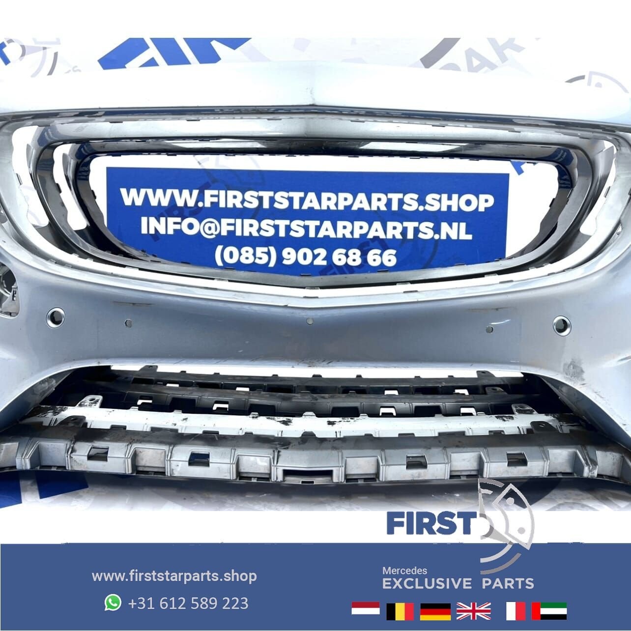 W205 BUMPER AMG VOORBUMPER 2014-2017 Mercedes C Klasse C43 Z, Gebruikt, -, Voor, Ophalen of Verzenden