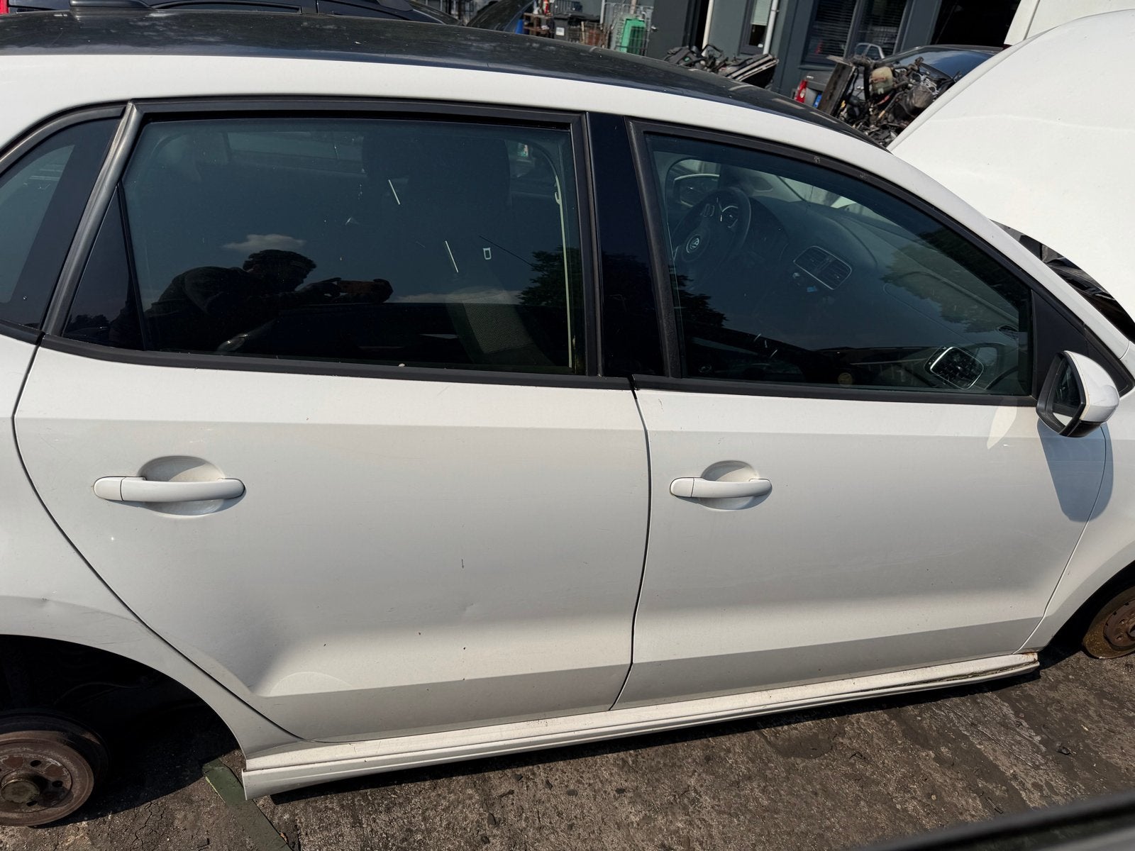 Volkswagen Polo 6R 6C Deuren compleet 2009-2017 Wit (LB9A), Auto-onderdelen, Ophalen, Gebruikt, Achter, Volkswagen