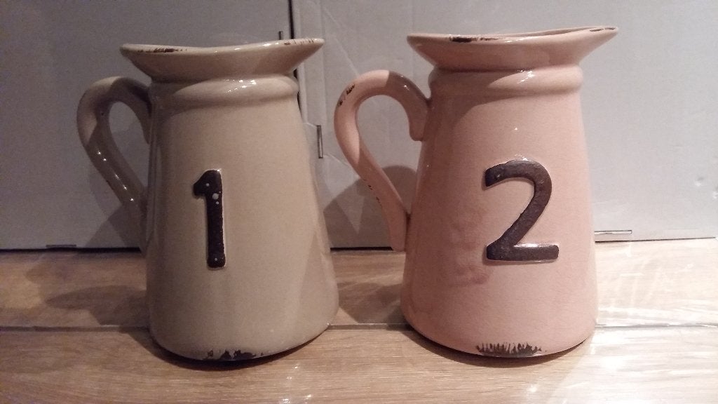 Mooie nieuwe vintage schenkkannen/bloemenvaas, Huis en Inrichting, Woonaccessoires | Vazen, Ophalen, Nieuw, Overige kleuren