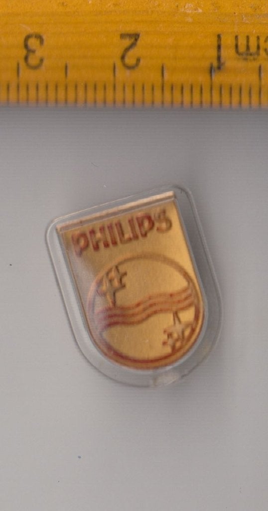 Plastic Philips Radio Logo schildje embleem, Ophalen of Verzenden