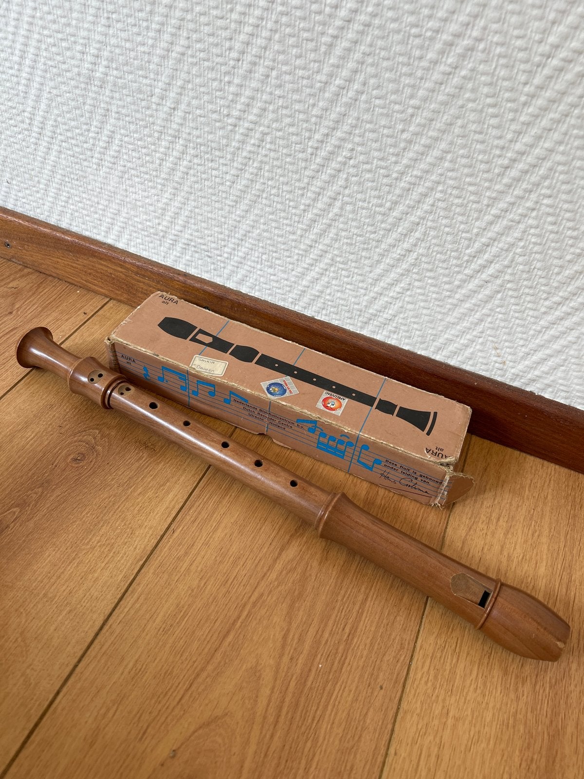 Aura Altblokfluit, Muziek en Instrumenten, Blaasinstrumenten | Blokfluiten, Ophalen of Verzenden, Gebruikt, Alt, Met koffer, hoes of etui