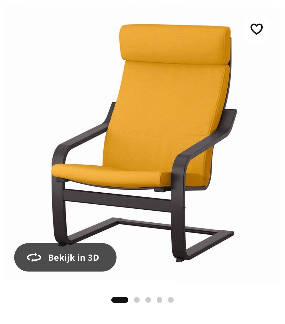 Ikea Poäng stoel met gele kussens, Ophalen, Gebruikt, Overige kleuren, Eén
