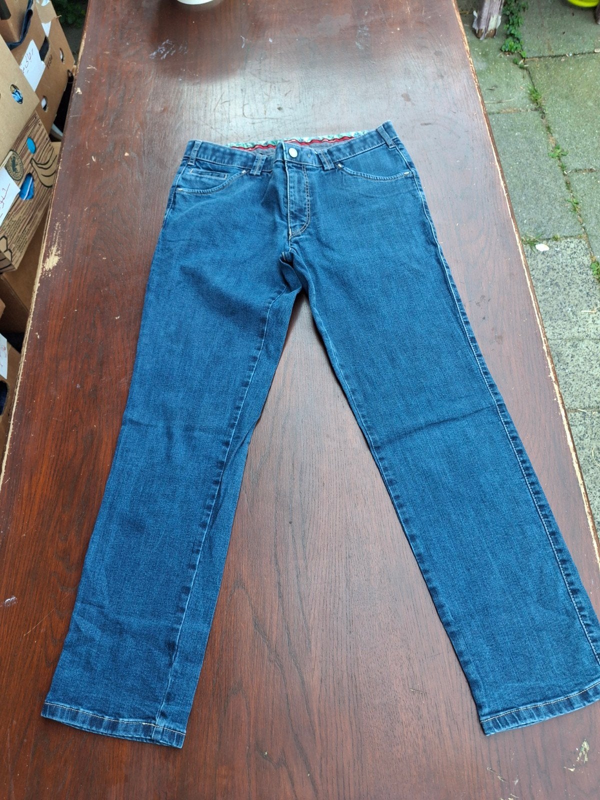 MEYER "Dublin" herenbroek - maat 89/178, premium kwaliteit, Blauw, Overige jeansmaten, Ophalen of Verzenden, Zo goed als nieuw