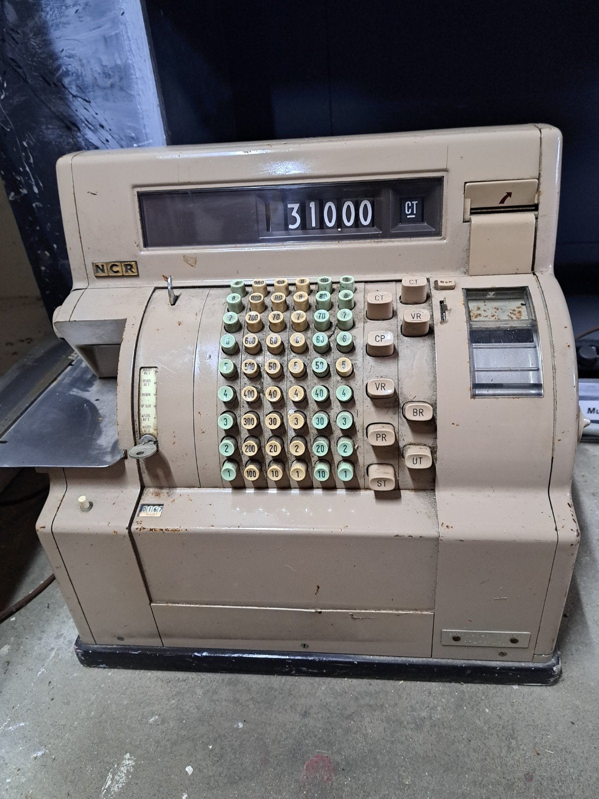 Vintage kassa, Ophalen