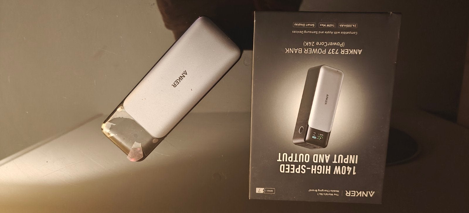 ZGN - Anker 737 Power Bank (PowerCore 24K) - Snellader, Anker, Ophalen of Verzenden, Zo goed als nieuw, Samsung