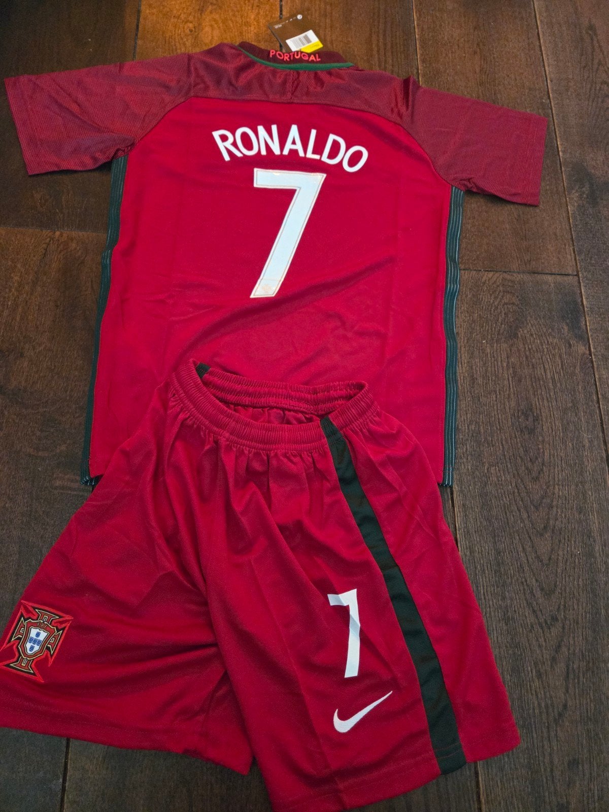 Portugal Thuis Setje Retro Maat 140 Ronaldo #7, Kinderen en Baby's, Kinderkleding | Maat 140, ., Nieuw, Ophalen of Verzenden, Setje