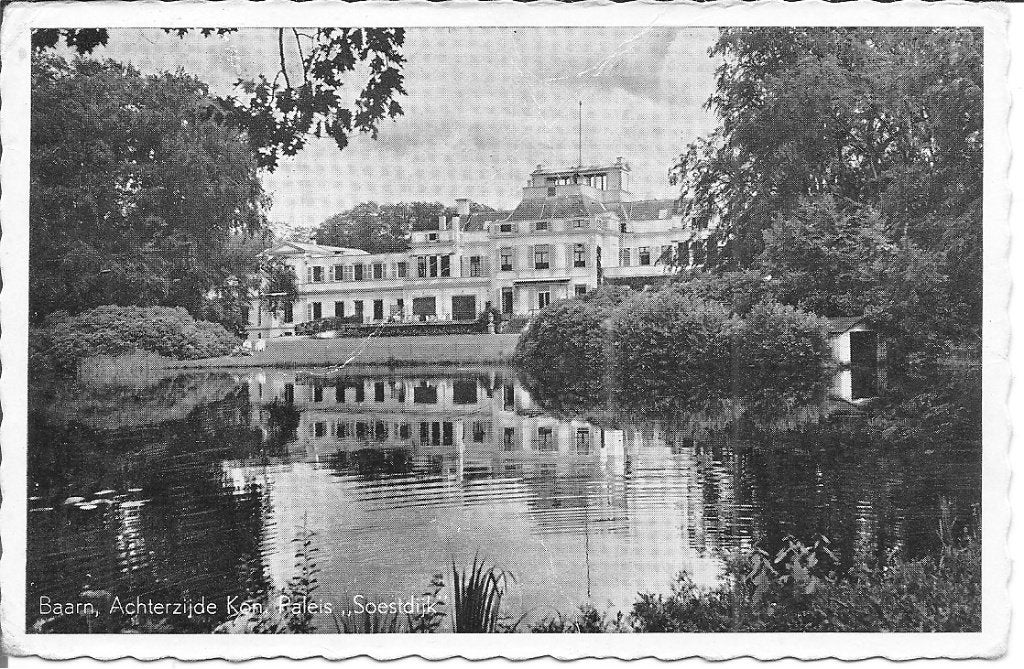 Oude Ansichtkaart Paleis Soestdijk, Baarn (1952), Ophalen of Verzenden, 1940 tot 1960, Gelopen, Utrecht