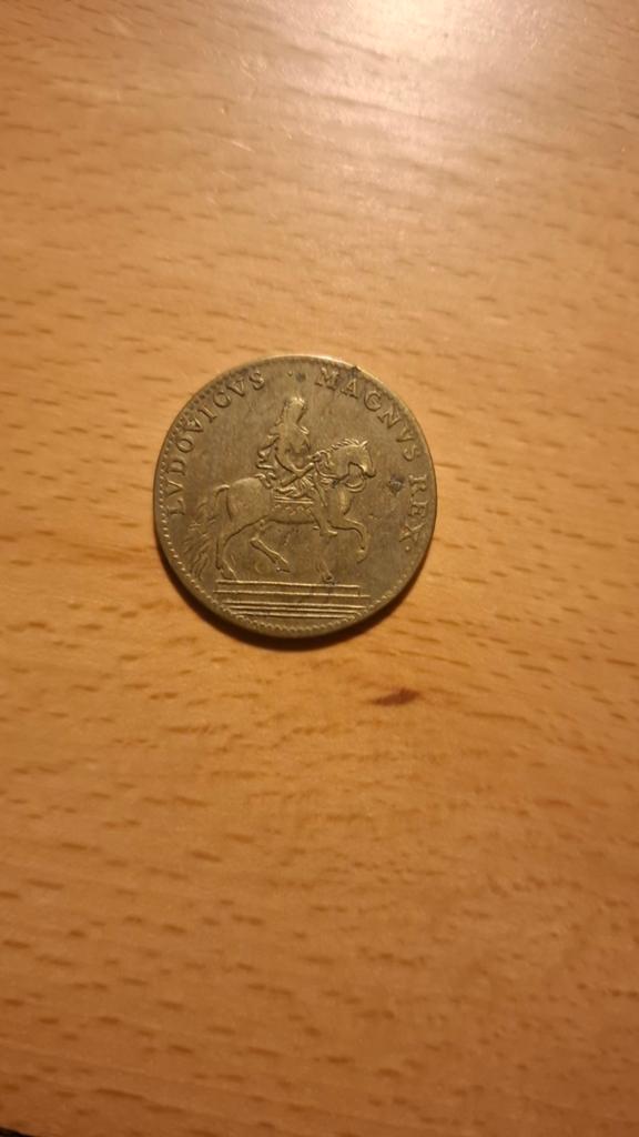 Jeton Frankrijk Parijs Ruiterstandbeeld Louis XIV, Postzegels en Munten, Ophalen of Verzenden, Frankrijk, Losse munt