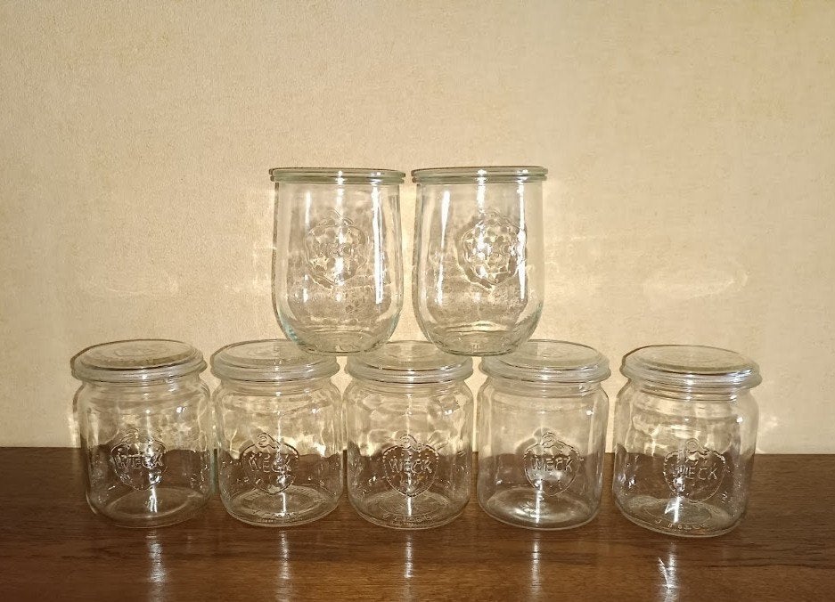 Retro weckglazen, Overige typen, Ophalen of Verzenden, Zo goed als nieuw, Glas