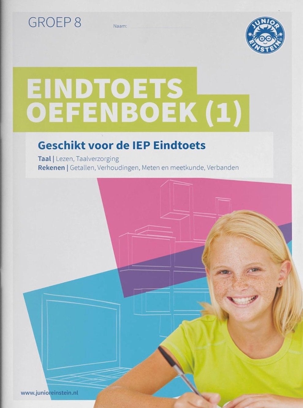 Junior Einstein Eindtoets Oefenboek Groep 8 (1, 2, 3), Ophalen of Verzenden, Zo goed als nieuw, Overige niveaus, Nederlands