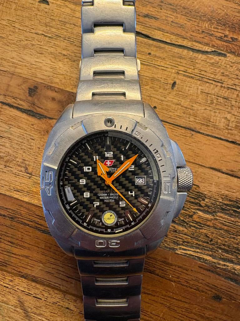 Swiss Hypertec Hyperbar Extreme Herenhorloge, Overige merken, Staal, Staal, Polshorloge