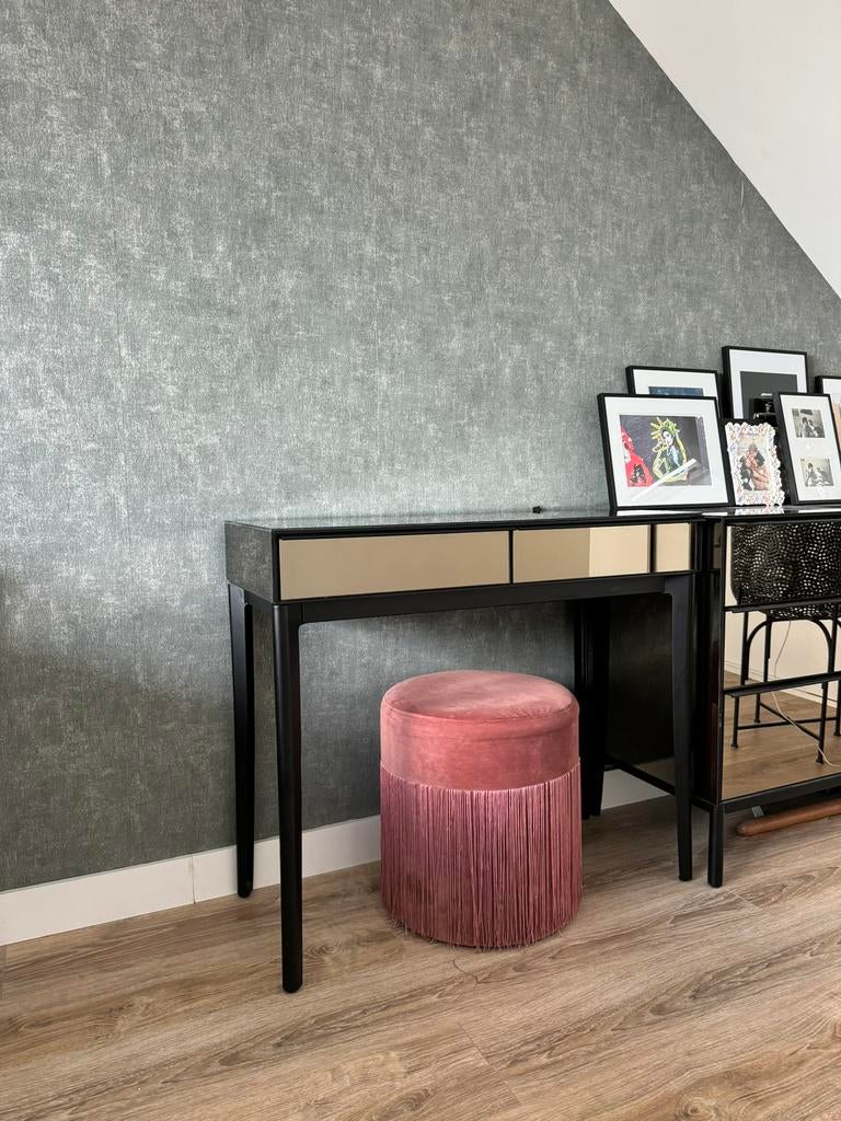 Side table goud/rose spiegelglas, Ophalen, Zo goed als nieuw, 25 tot 50 cm, Rechthoekig