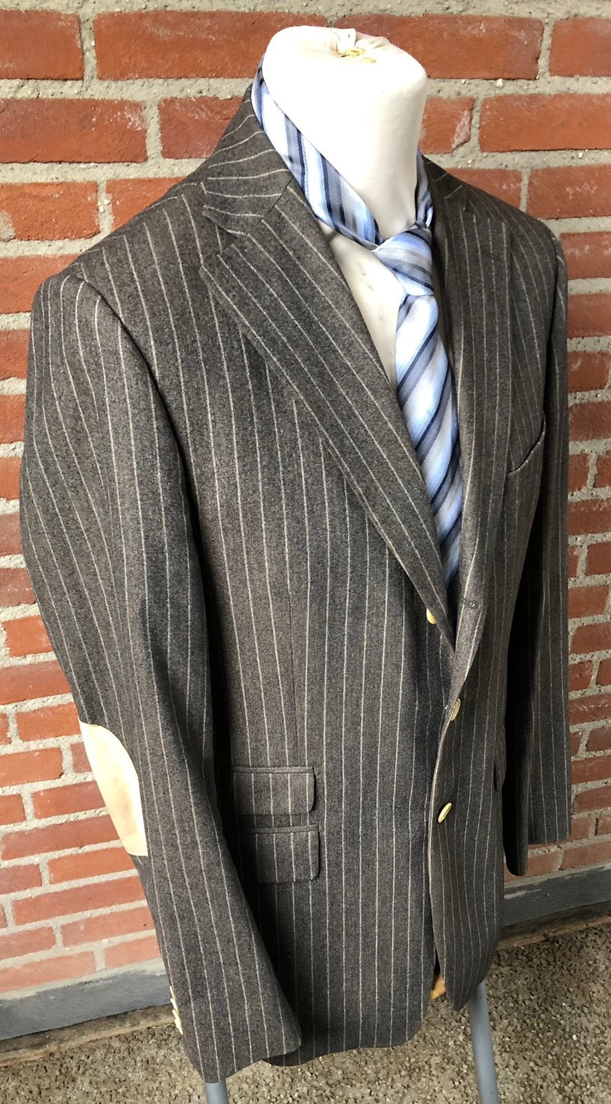 Oger gestreept Jasje/Blazer Wol Bruin Maat 51, Ophalen of Verzenden, Gedragen, Overige maten, Bruin