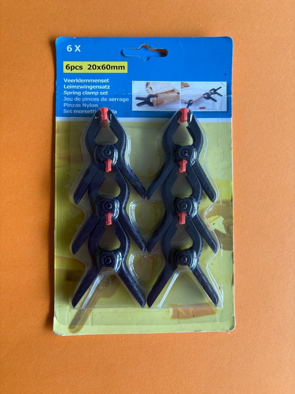 6x Veerklemmen Set 20x60mm - Nieuw, Verzenden, Nieuw, Klem, Overige merken