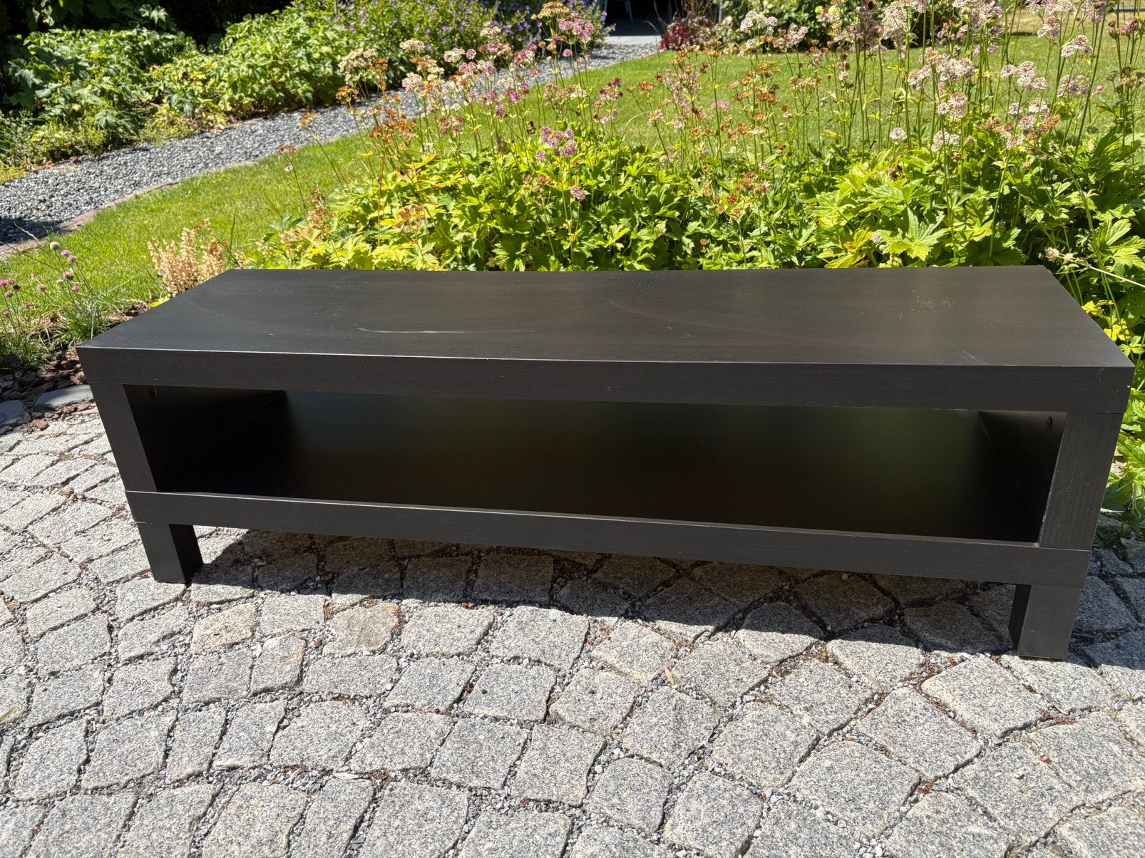 zwartbruin IKEA LACK tv-meubel van 120x35x36 cm, Ophalen, Gebruikt, Hout