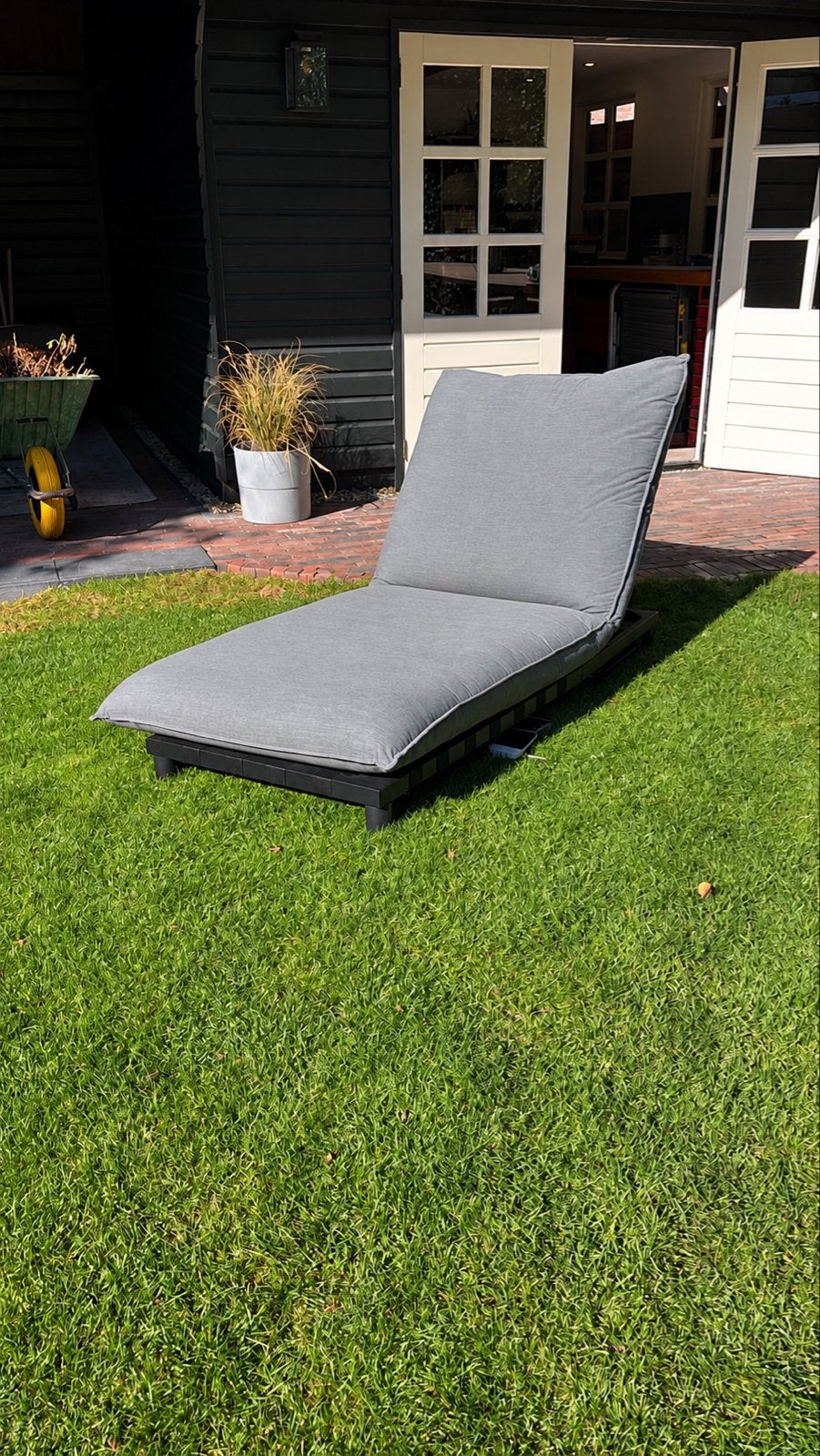 Hartman ligbed met verstelbare rugleuning, Tuin en Terras, Ophalen of Verzenden, Zo goed als nieuw, Kunststof, Verstelbaar