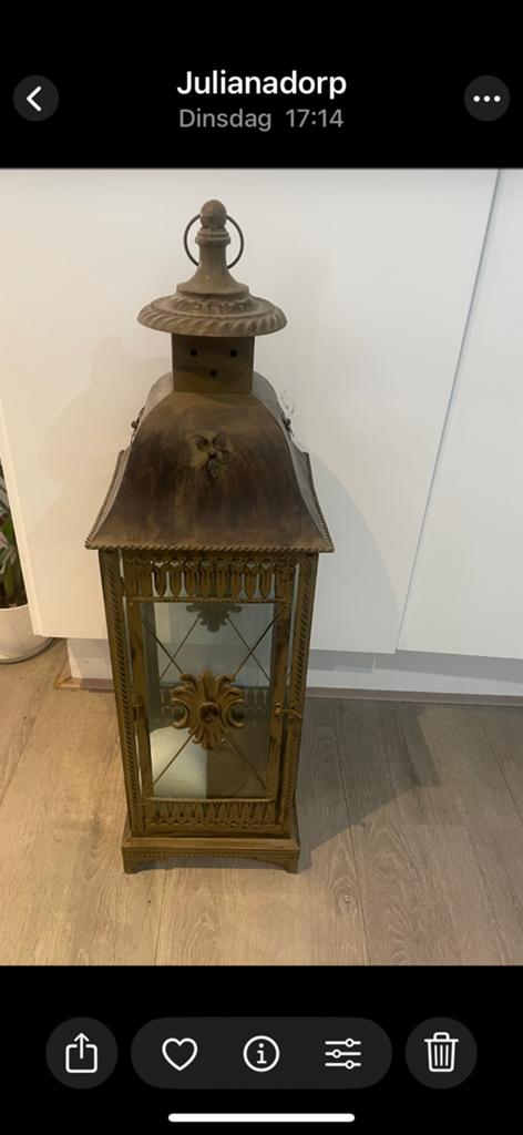 Decoratieve metaken grote lamo, Huis en Inrichting, Woonaccessoires | Kandelaars en Kaarsen, Ophalen, Zo goed als nieuw