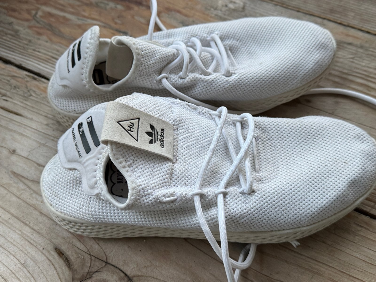 Adidas Pharrell Williams Hu NMD sneakers wit, Verzenden, Gedragen, Wit, Sneakers of Gympen