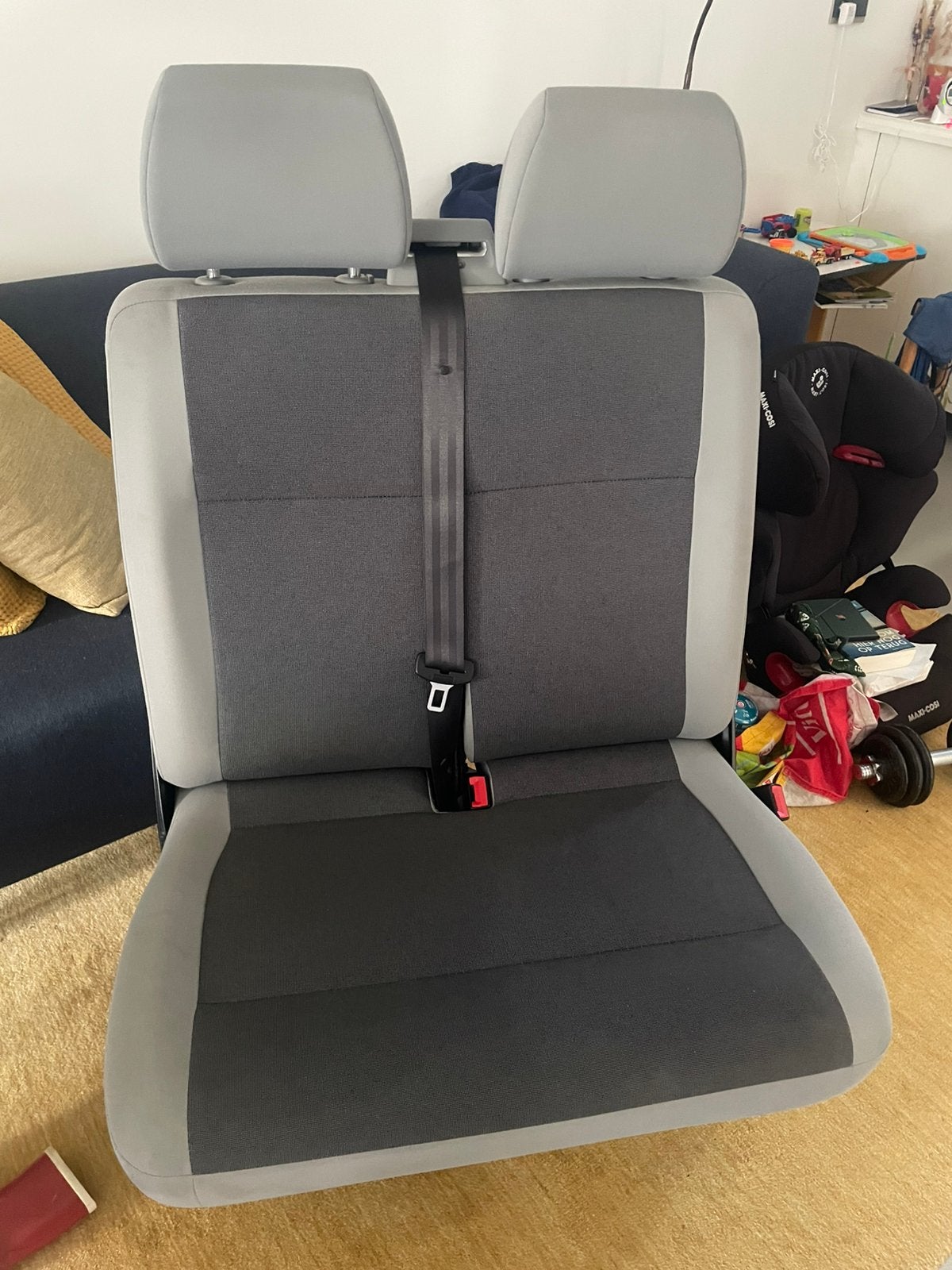 Volkwagen T5 T6 tweezitsbankje, zo goed als nieuw., Ophalen, Gebruikt, Volkswagen