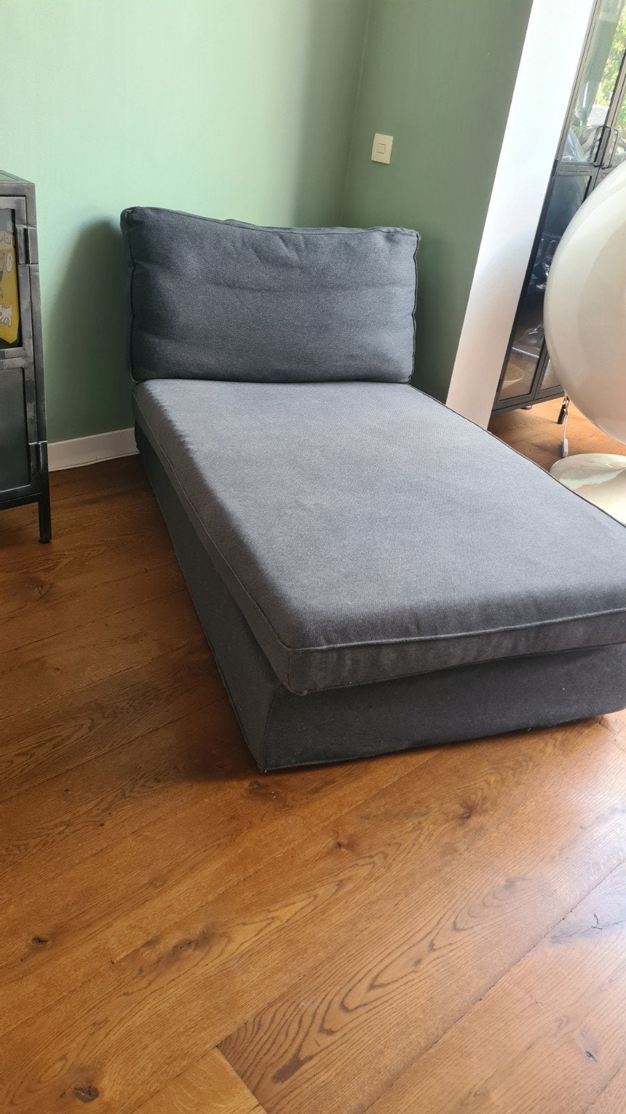IKEA KIVIK Chaise longue - Gunnared middengrijs, Ophalen, Modern, Comfortabel, Gebruikt, Eenpersoons