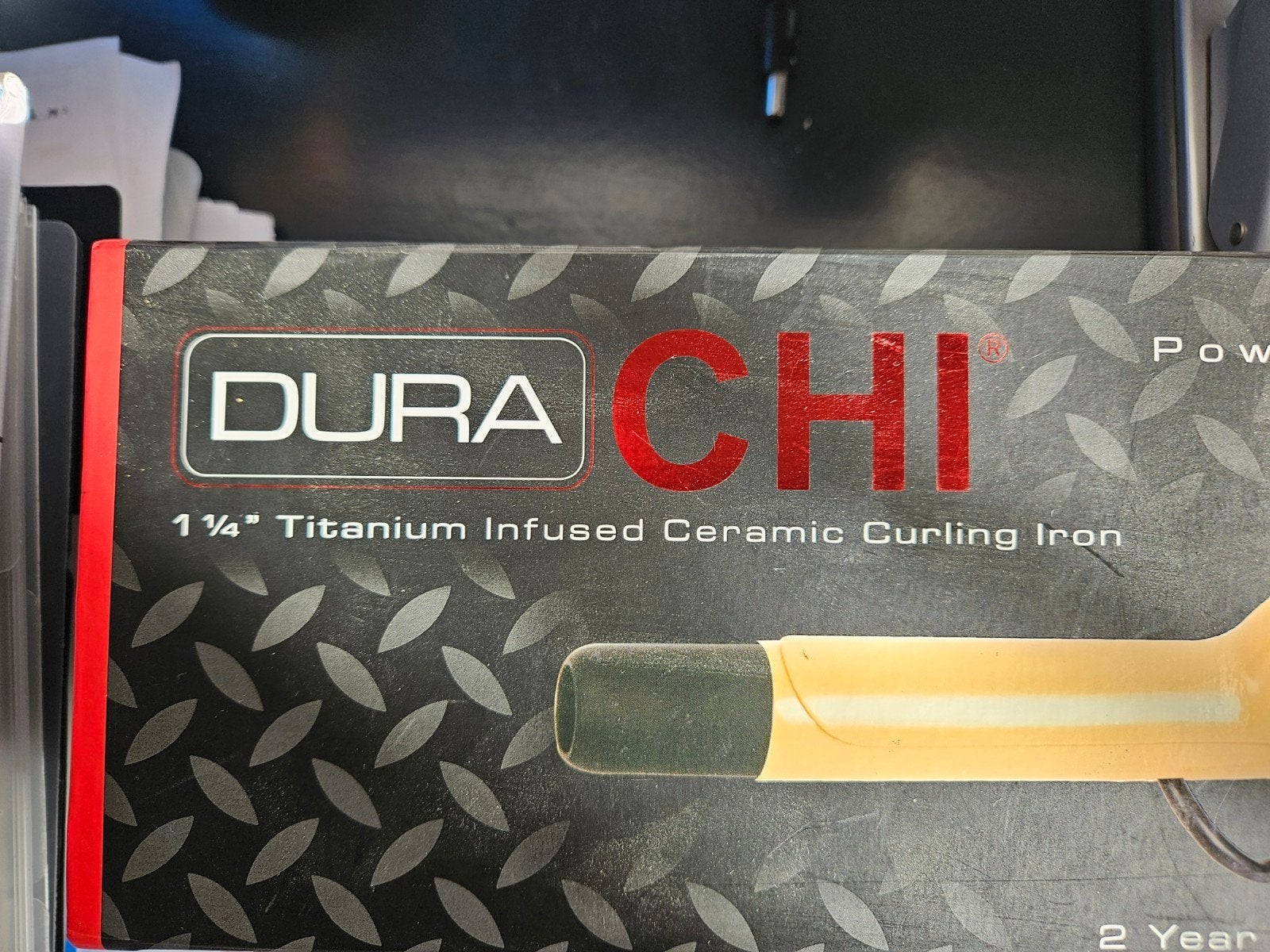 DURA CHI 1 1/4" Titanium Infused Ceramic Krultang, Ophalen of Verzenden, Zo goed als nieuw, Haarverzorging