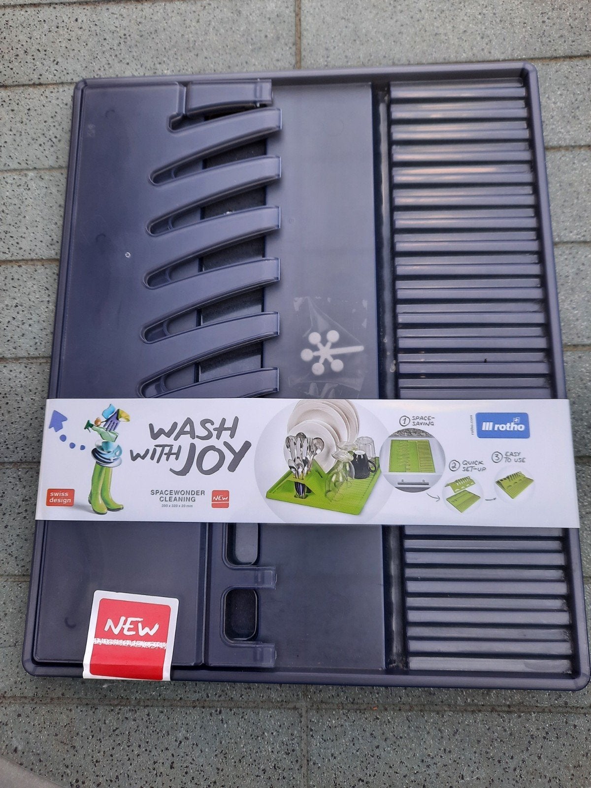 Rotho: wash with joy grijs afdruiprek opvouwbaar NIEUW, Ophalen, Nieuw