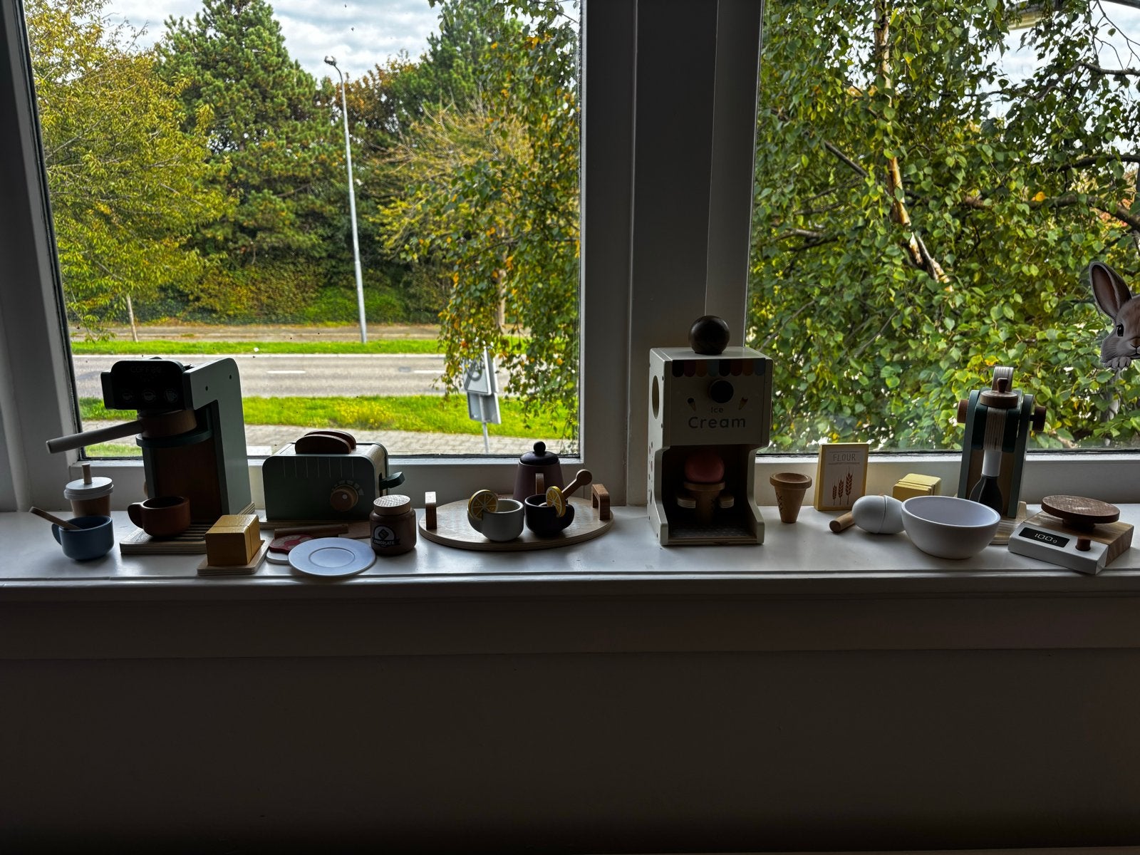 Houten speelgoed keuken set - koffie, thee, ijs, bakken, Ophalen, Zo goed als nieuw, Overige typen