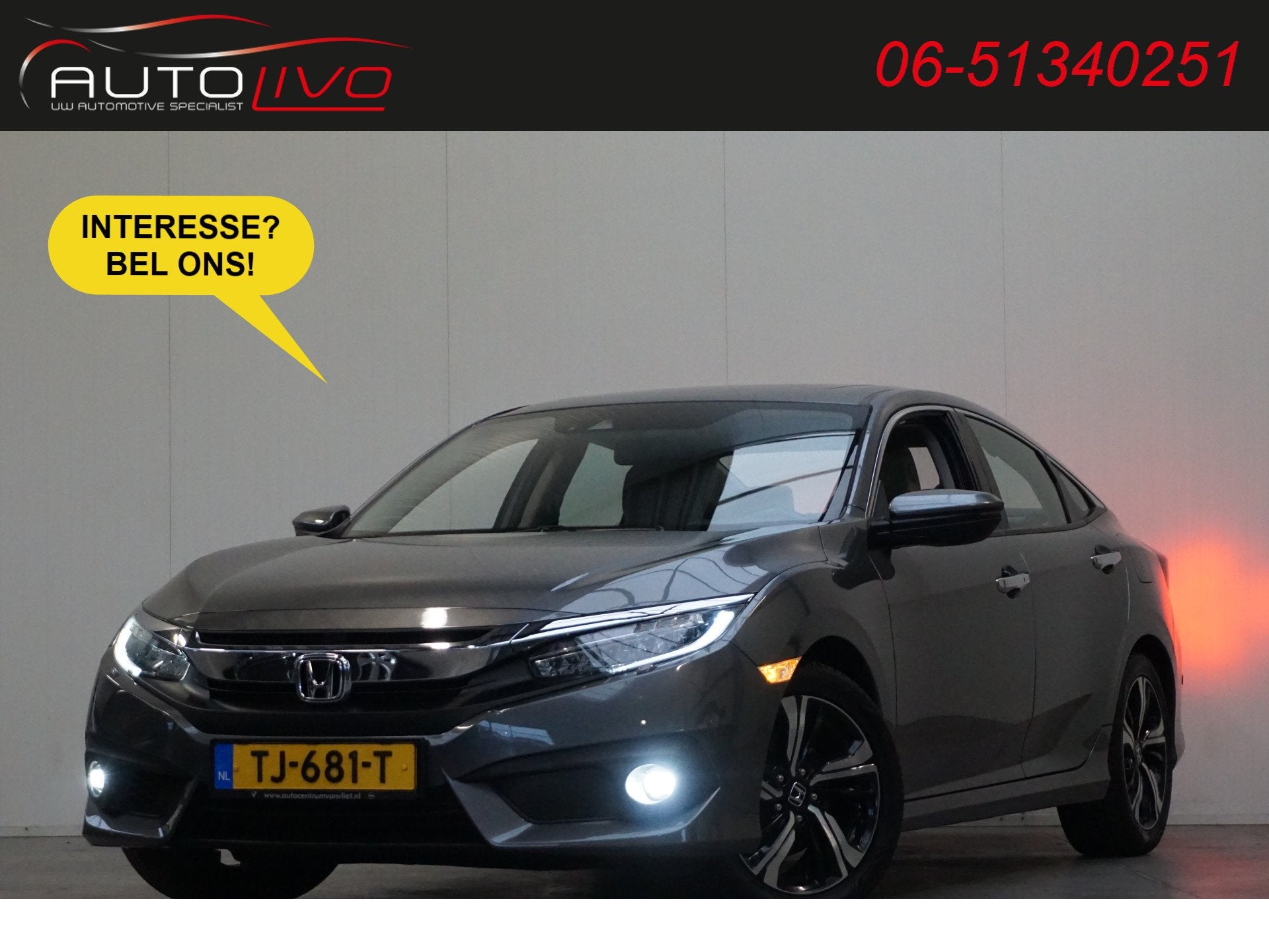 Honda Civic 1.5 i-VTEC Executive NL AUTO! 180 PK! AUTOMAAT!, Dealer onderhouden, Euro 6, 4 cilinders, Sedan