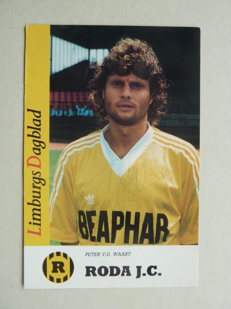 Spelerskaart.  Peter.v.d.Waart.  Roda JC.   1989/1990, Verzamelen, Ophalen of Verzenden, Zo goed als nieuw, Roda JC, Spelerskaart
