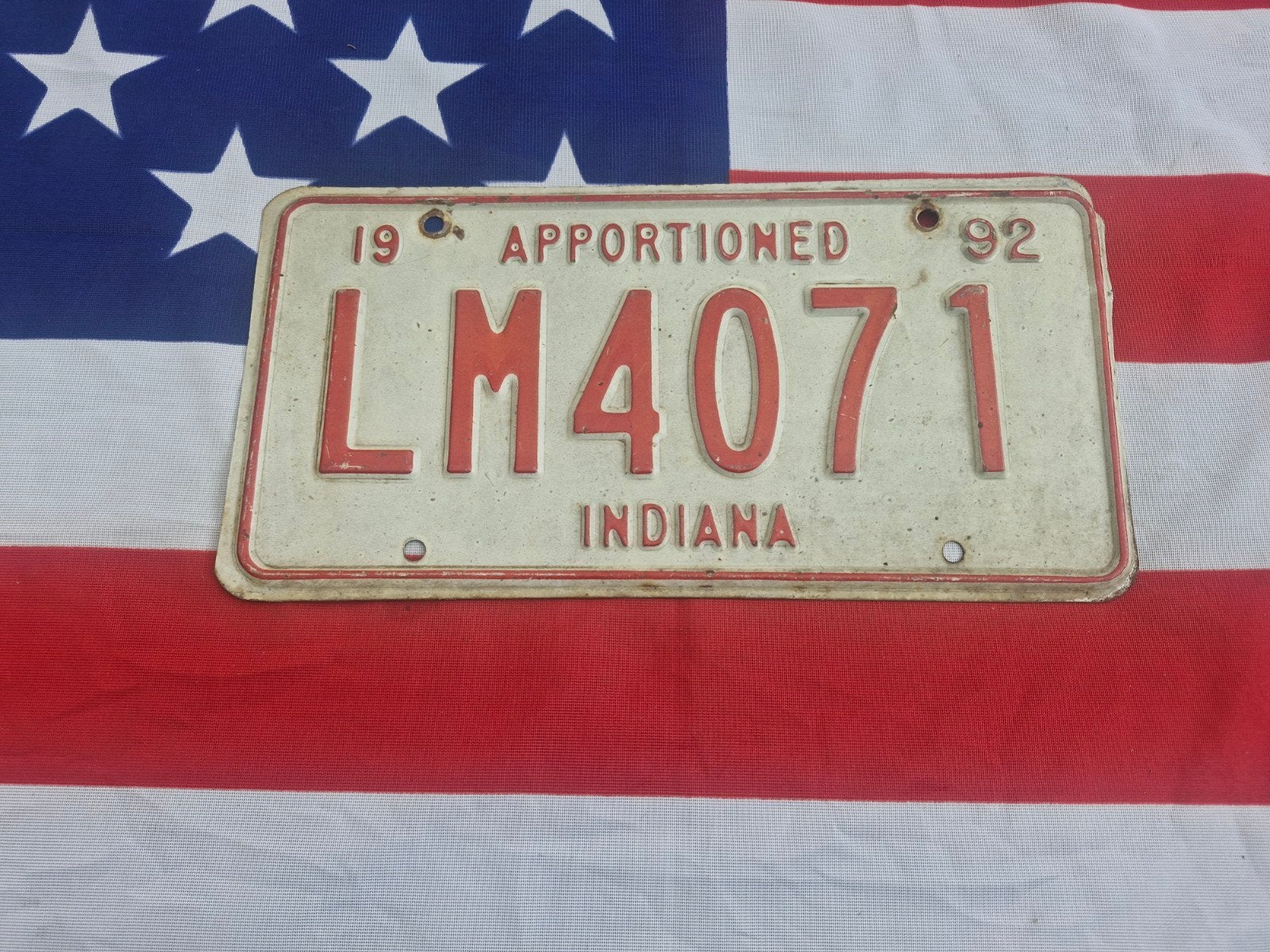 Kentekenplaat Indiana USA Nummerplaat nummerbord License VS, Verzenden, Gebruikt, Auto's