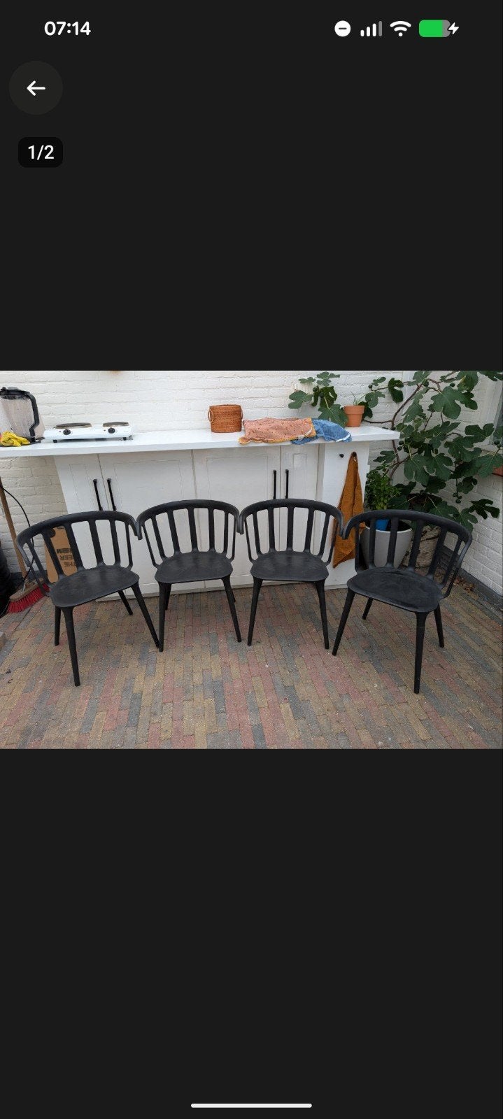 4x stoel zwart, Ophalen of Verzenden, Gebruikt, Zwart, Vier