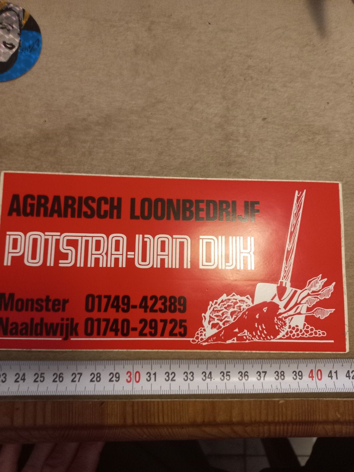Vintage Sticker Agrarisch Loonbedrijf Potstra-Van Dijk, Ophalen of Verzenden