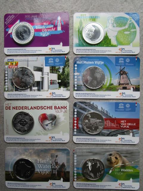 (17x) COINCARD 5 EURO HERDENKINGSMUNTEN 2008 - 2018 á 6 euro, Ophalen of Verzenden, Nederland, Munten