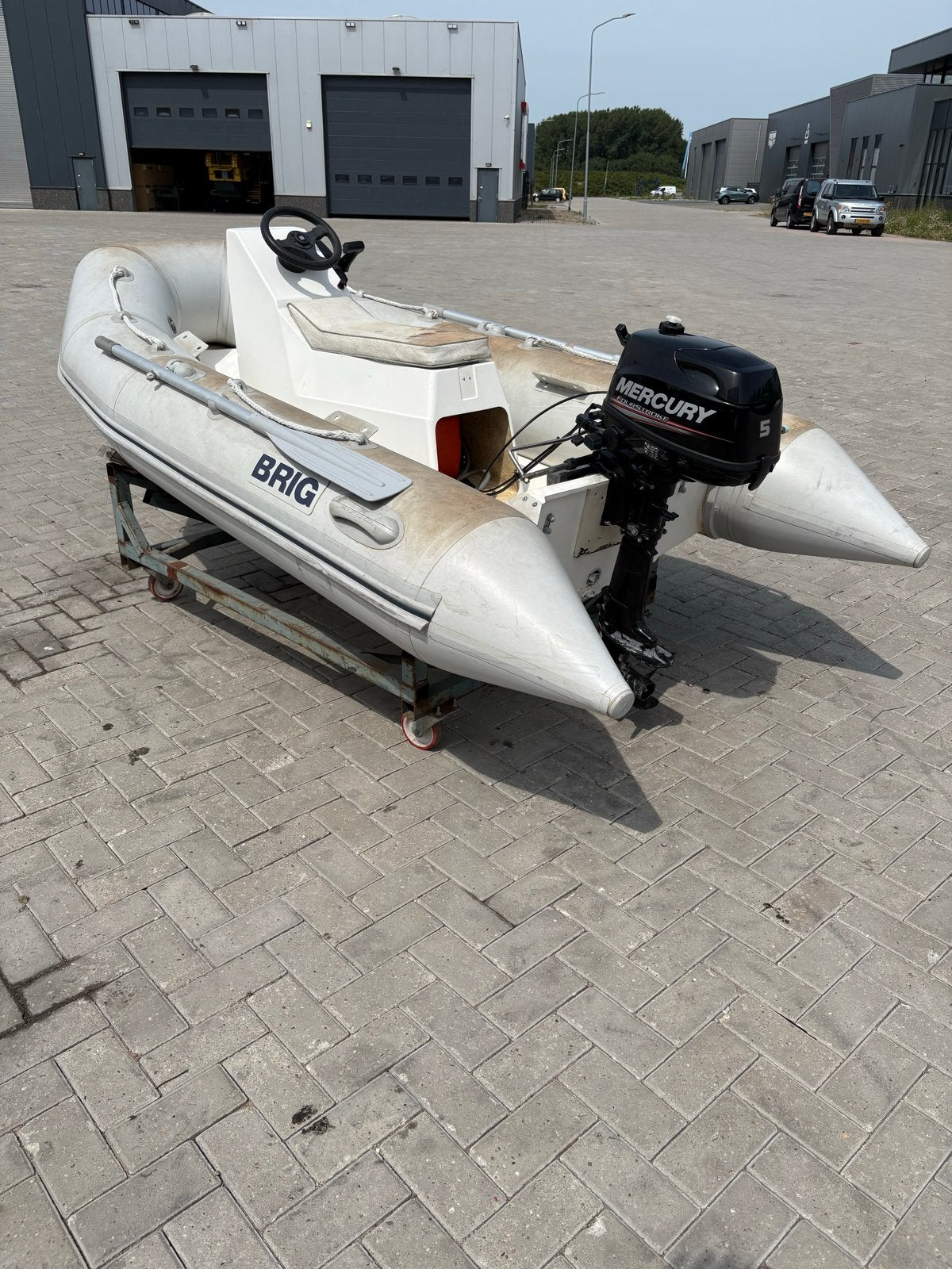 BRIG F330 rubberboot met Mercury 5pk 4-takt buitenboordmotor, Watersport en Boten, Rubberboten, Brig, Ophalen, Polyester/glasvezel