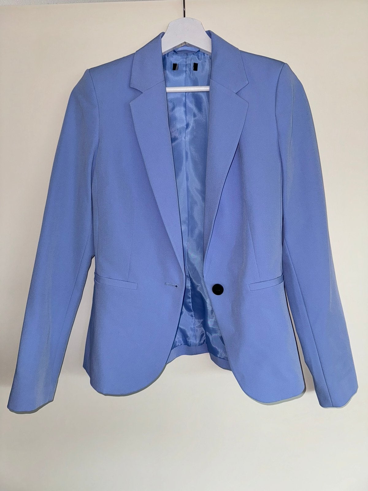 H&M dames blazer lichtblauw – maat 34 – getailleerd, Blauw, Ophalen of Verzenden, Zo goed als nieuw, Jasje
