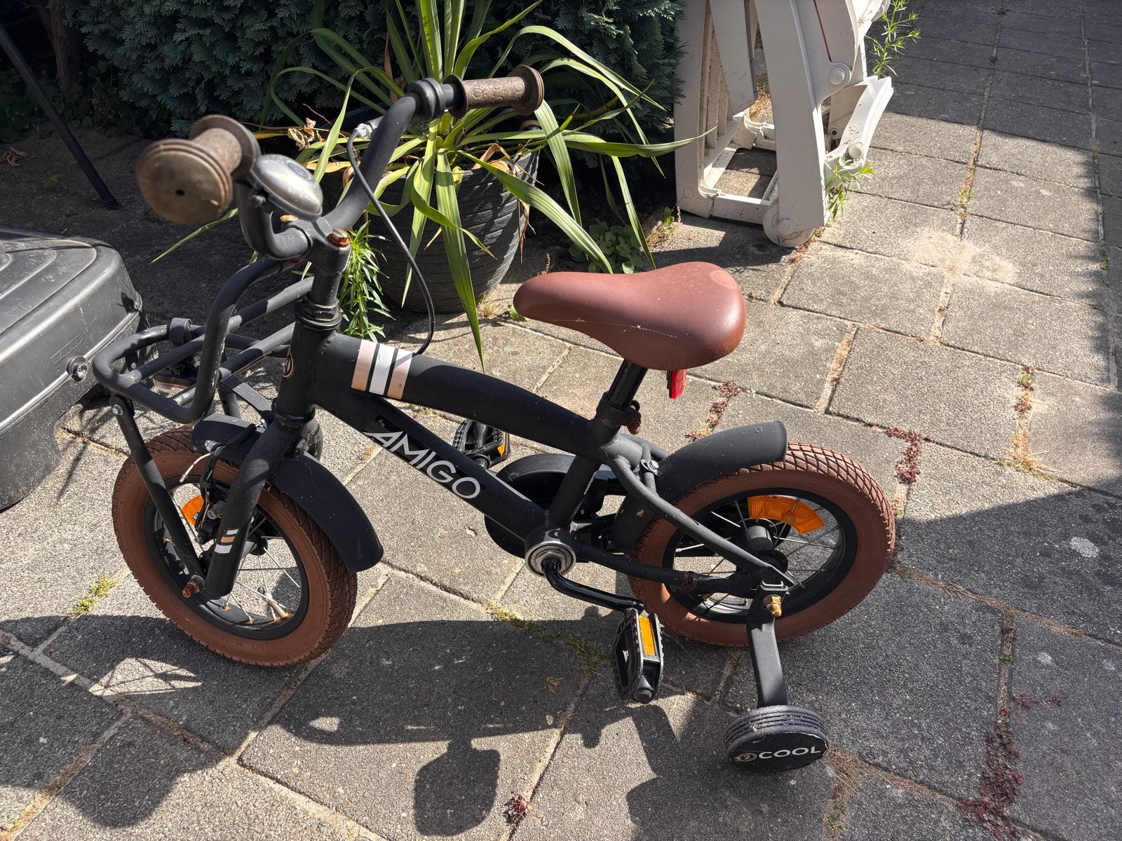 Kinderfiets Amigo 12 inch met zijwieltjes - Nette staat, Fietsen en Brommers, Ophalen, Gebruikt, Minder dan 16 inch, Zijwieltjes