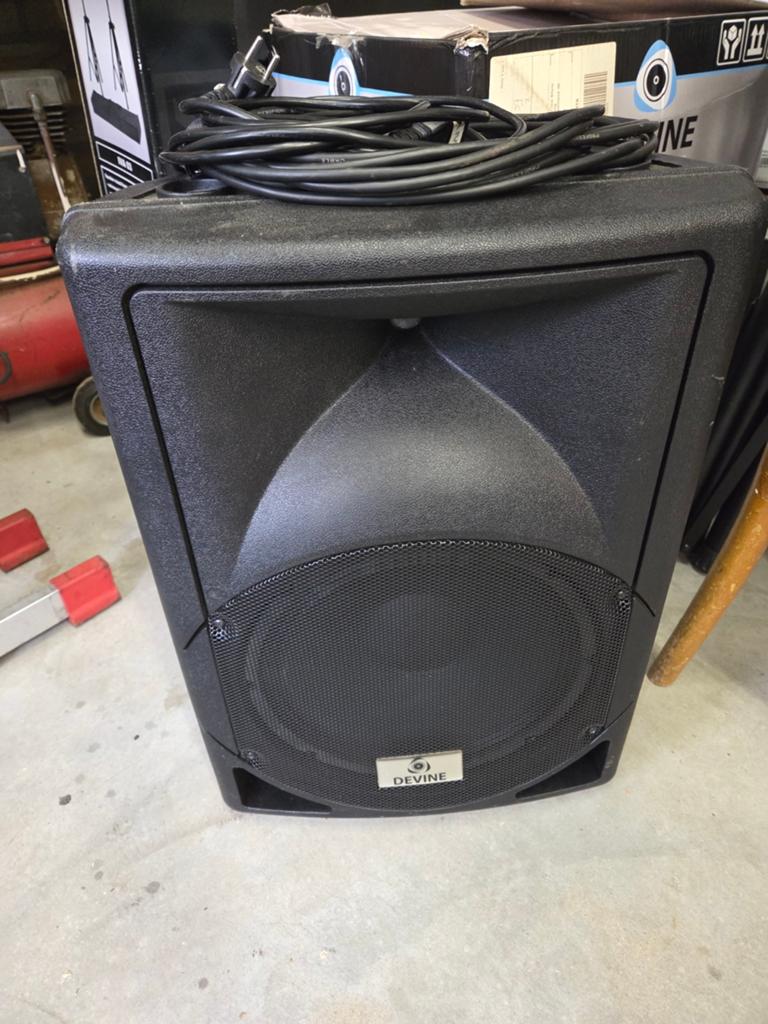 Devine Artis 12A speakerset met statieven en bekabeling, Overige merken, Gebruikt, Ophalen of Verzenden, 120 watt of meer