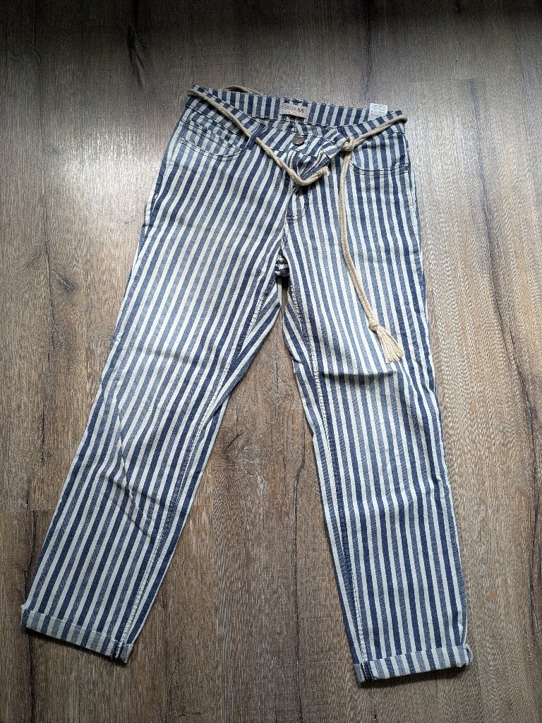 Parami Bobby Striped Blue broek, W36/L29, Kleding | Dames, Parami, Blauw, Ophalen of Verzenden, Zo goed als nieuw