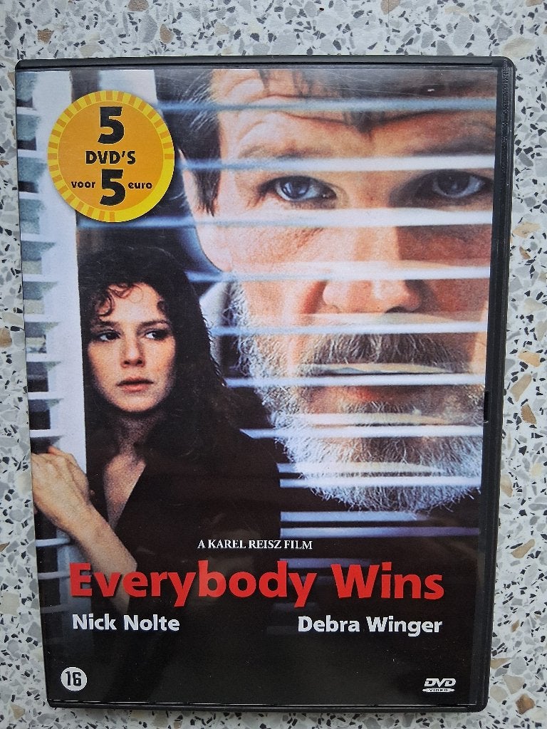 De Thrillerfilm "Everybody Wins",met Nick Nolte&Debra Winger, Engels, Vanaf 16 jaar, Actiethriller, Ophalen of Verzenden